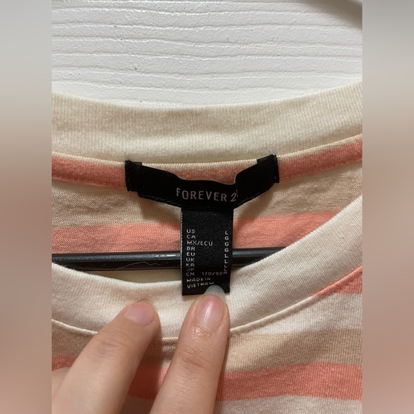 Forever 21 striped crop top - Picture 2 of 2